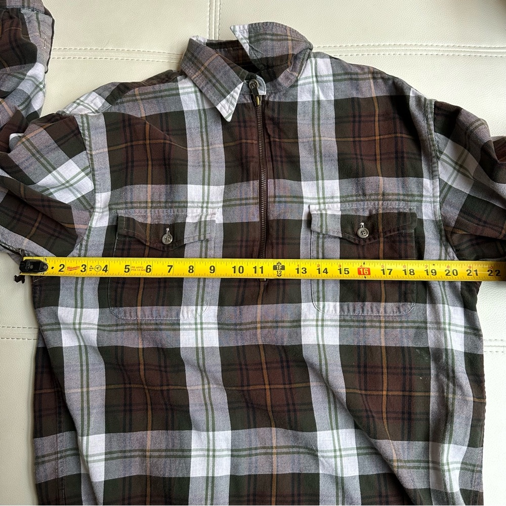 Ralph Lauren Womens Plaid Flannel 1/4 Zip Tunic Equestrian size medium - Picture 7 of 10